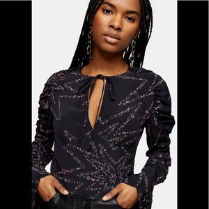 Topshop Star Print Prairie Blouse🖤